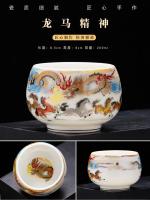 Taza de té azul y blanca única de hielo negro maestro de color esmaltado Jingdezhen, transformada de horno a edificio - details 23