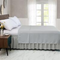 Falda de cama elástica con volantes, cubierta suave y cómoda, resistente a la decoloración, Protector de cama sin superficie - details 2