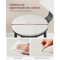 Taburetes de Bar Altos con Resalón Juego de 2, Acero, Montaje Fácil, Industrial, Marrón Rústico y Negro LBC026B01V1 - details 28