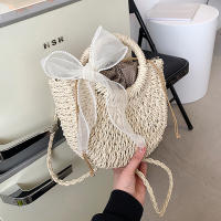 Bandolera tejida de paja para mujer, hecho a mano Bolso pequeño, bolso bohemio de playa de ratán, Verano - details 9
