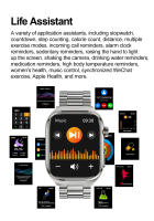 Relojes inteligentes de diagnóstico para hombres, pulsera con control del ritmo cardíaco y de la presión arterial, resistente al agua IP68, para IOS, ECG, AI, novedad de 2025 - details 24