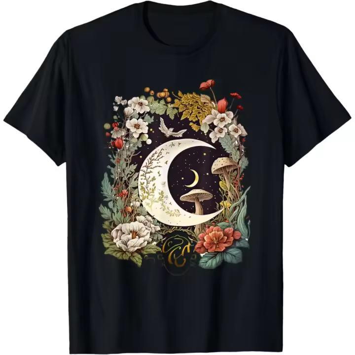 Camiseta estética de Goblincore y hongo Cottagecore oscuro - 1