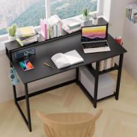 Escritorio de Ordenador con Soporte de Monitor Escritorio de Oficina con Estantes de Almacenamiento Ajustables Pequeño Escritorio Reversible para el Estudio Beige - details 34