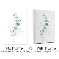 Pintura Nórdica Moderna de JUBEER en Lienzo con Hojas de Plantas y Póster de Verde Esmeraldo para Decoración del Hogar y Salón de Estar - details 1