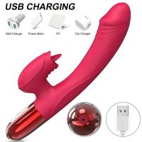 Vibrador potente para mujeres con lengua lamiendo estimulador de clítoris masturbador femenino consolador de punto G productos para adultos juguetes sexuales - details 2