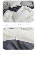 Juego de ropa de cama estilo Ins, edredón individual y doble, funda de almohada, microfibra suave, tamaño Queen completo - details 14