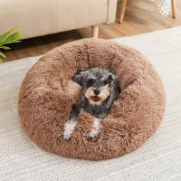 Cama redonda de felpa larga para mascotas, cama supersuave para gatos, casa para perros medianos, cálida para dormir en invierno, 40-90cm - details 9