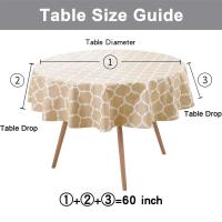 Olanli Mantel Redondo de PVC de 60 Pulgadas Impermeable y Resistente al Calor, Mesa de Comedor de Cocina para Bodas, Funda de Mantel marroquí - details 7