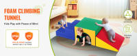 SucceBuy Escalador de túnel individual, juego de 3 piezas para niños pequeños, bloques de escalada de espuma con escaleras y rampa, juego de interior para niños pequeños y preescolares, fácil de limpiar, surtido - details 0
