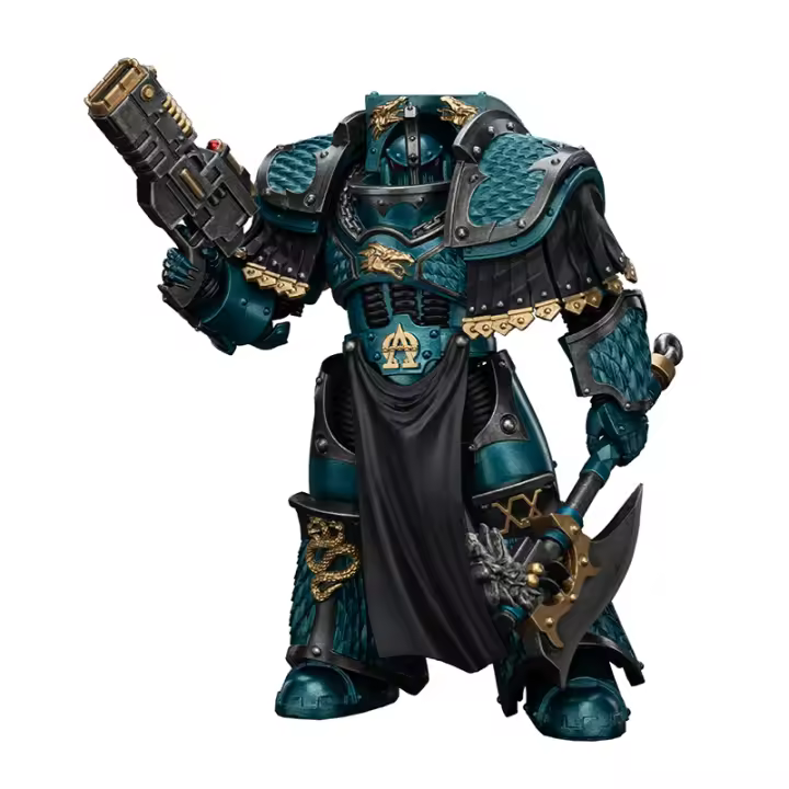 JOYTOY 1/18 Figura de acción The Horus Heresy Alpha Legion 
 Terminador Lerniano con Cargador Volkite - 1