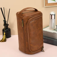 Bolsa de maquillaje de cuero PU, organizador de cosméticos con múltiples compartimentos para mujeres y niñas, artículos esenciales - details 7