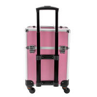 Estuche de maquillaje enrollable profesional, caja organizadora de cosméticos, rosa, salón de belleza, peluquería - details 4