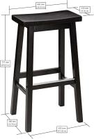 taburetes de cocina de madera maciza, taburete de bar corto, silla de comedor, fácil montaje, - details 7