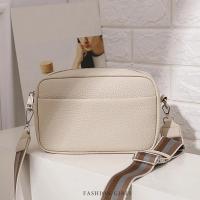 Bolso bandolera multicapa de color sólido para mujer, bolso de hombro con correa ancha de cuero PU - details 11