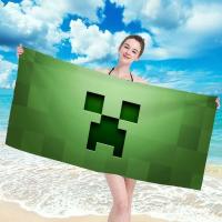 Minecraft Toalla de baño bata playa toallas de baño grandes adultos Albornoz niña Spa baño tamaño Navidad Anime hogar textil - details 2