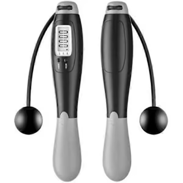 Cuerda de saltar inalámbrica digital, cuerda de saltar de bola inalámbrica (negra), equipo de fitness portátil - 1