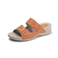 Sandalia estilo casual suela gruesa zapatillas frescas mujeres 2025 nuevo estilo, cómodo de moda para uso al aire libre, con una pendiente - details 3