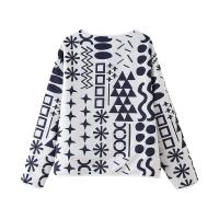 BUNO-Chaqueta de algodón reversible con estampado geométrico para mujer, chaqueta holgada de estilo callejero, informal, de un solo pecho, novedad de verano, 2025 - details 3