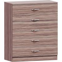 Cajónera de 5 Cajones de Metal con Tiradores y Rieles Soporte Exclusivo Antideinclinación para Cajón Muebles de Dormitorio Riano en Blanco - details 8