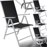 Conjunto de Sillas de Jardín Exterior de Aluminio 2 Piezas, Con Ruedas, Resalte Regulable, Resistente a la Intemperie, Transpirable, Limpieza Fácil Antracita - details 36