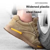 Zapatos de seguridad para hombre, zapatillas de trabajo aisladas a prueba de pinchazos de 6KV, zapatos protectores antigolpes con punta de acero para hombre, zapatillas de deporte de verano - details 7