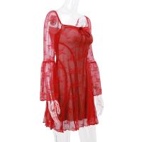 Elegante Vestido Mini de Manga Larga para Mujer Estampado de Otoño-Invierno - details 12