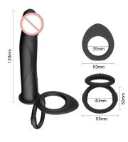 Consolador Anal de doble penetración, vibrador de bala para hombres, correa en el tapón de la Vagina, Juguetes sexuales para adultos para parejas - details 3