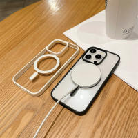 Funda de Carga Inalámbrica Magsafe de Lujo para iPhone A Prueba de Golpes, Cubierta Magnética Transparente - details 0