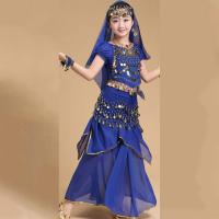 Conjunto de trajes de baile con tocado dulce, vestido de princesa, trajes coloridos de danza del vientre, regalos de ropa para niñas de la India deslumbrantes y brillantes - details 7
