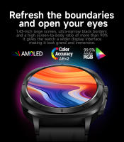 Reloj inteligente ET492 para hombre y mujer, dispositivo con asistente de voz NFC, detección de ritmo cardíaco, llamada de emergencia SOS, linterna, AMOLED, novedad de 2025 - details 2