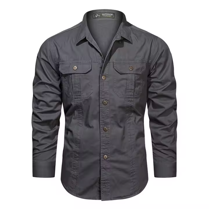 Camisa de manga larga de algodón sin cuero, nueva colección otoño 2025 - 1