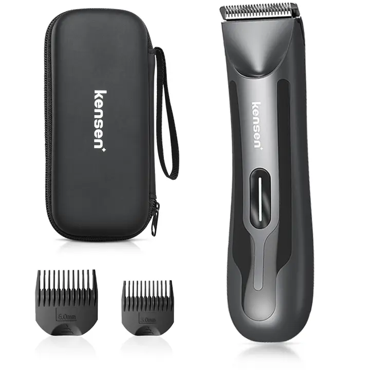 Kensen Afeitadora Eléctrica para Hombres Peine de Guía Cerámica Impermeable Recargable para Eliminación de Vello Corporal Color Gris - 1