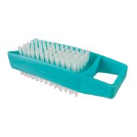 Cepillo de uñas de doble cara con cerdas suaves de mano, herramienta de limpieza de material PP - details 0