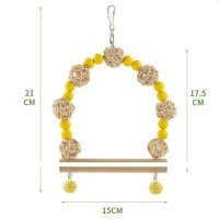 Juguete de pájaro de Color caramelo, columpio para loros, hamaca, anillo, peonía, suministros para mascotas - details 0