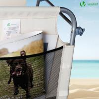 2 Tumbonas Plegables con Sombrilla, Playera Reclinable 4 Posiciones, Estructura Acero y Tejido Textileno, Peso Máx Soportado 110kg para Piscina, Jardín, Playa 190x58x27cm, Beige - details 5