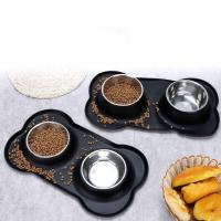 Cuenco de acero inoxidable para mascotas, almohadilla antiderrames, alimentador para beber para mascotas, plegable, antideslizante, cuenco de comida para perros, gatitos y cachorros - details 6