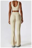 Traje de Yoga Deslizante para Mujer Entrenamiento de Baile Secado Rápido Fitness y Ocio Conjunto de Deporte de Dos Piezas Chaleco+Pantalones - details 25