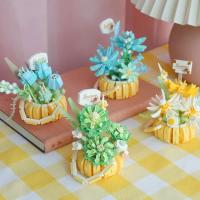 Bloques de Construcción de Cactusas Flor Eterna Bonsái Árbol Jardines Románticos Ladrillos DIY - details 2