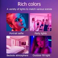 Tubo de luz de tubo colorido, luz RGB de 17cm/32cm, luz nocturna USB, palo de luz azul violeta, lámpara de habitación, luz de relleno colgante de mano, foto - details 7