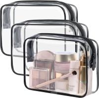 Bolsa transparente de PVC con cremallera para mujer, estuche de maquillaje transparente, organizador de artículos de tocador de viaje, almacenamiento, artículos de tocador para baño, 1/12 Uds. - details 1