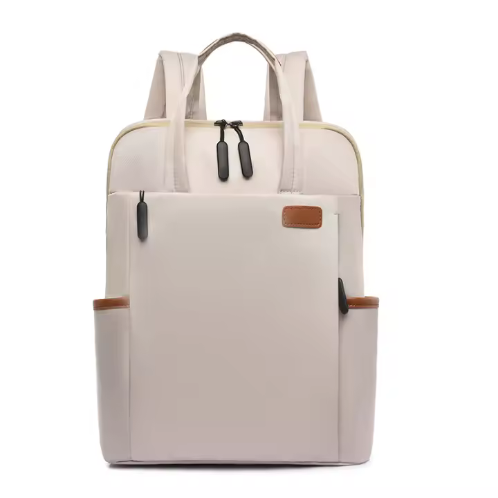 Mochila De trabajo simple para mujer, bolso de mano para ordenador portátil, mochila de hombro ligera informal, mochila de viaje de gran capacidad con cinturón de equipaje - 1