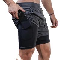 Pantalones de Correr 2 en 1 para Hombres Secado Rápido, Elástico, Bolsillos con Bucle de Toalla - details 7