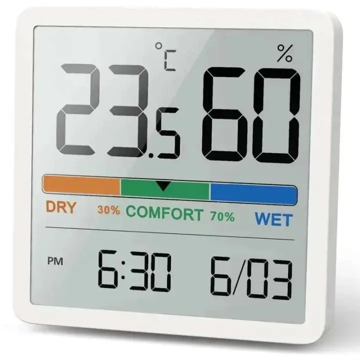 Termómetro digital LCD, higrómetro electrónico interior, sensor, estación meteorológica doméstica - 1