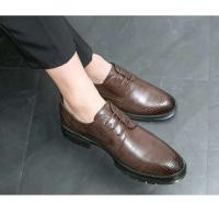 7236 Zapatos formales de cuero genuino para hombres de negocios, cómodos y elegantes a la moda - details 8