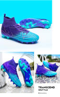 Botas de fútbol para hombre, zapatos de fútbol profesionales FG/TF, botines de tobillo alto para niños pequeños, zapatillas de fútbol para césped, zapatos de entrenamiento de fútbol sala - details 31