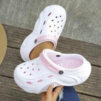 Sandalias tipo zuecos con plataforma gruesa para mujer, zapatos de playa con suela suave y gruesa para jardín, zapatillas antideslizantes con cuña de Eva, verano 2024 - details 8