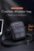 Bullcaptain Mini bolso informal de cuero genuino de gran capacidad para hombre para negocios y vida diaria - details 0