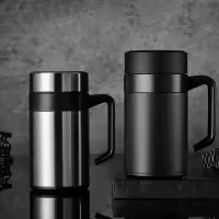 Termo de acero inoxidable 304 con asa para taza de café, botella de agua de gran capacidad, aislada al vacío e irrompible - details 3