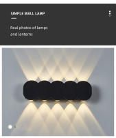 Luz de Pared Impermeable de Estilo Nórdico Minimalista Diseño Creativo de Lámpara de Pared para Jardín y Puerta Iluminación y Decoración - details 0