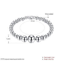 -pulsera de plata de ley 925 para mujer, cuentas de Buda, tamaño degradado, joyería de compromiso, regalo de boda - details 0